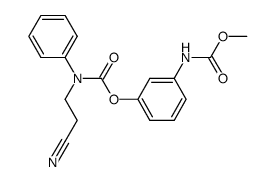 N-(2-cyanoethyl)-carbanilic acid (3-(methoxycarbonylamino)-phenyl)ester Structure