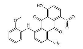 1-amino-5-hydroxy-4-[(2-methoxyphenyl)amino]-8-nitroanthraquinone Structure