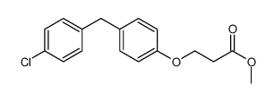 methyl 3-[4-[(4-chlorophenyl)methyl]phenoxy]propanoate结构式