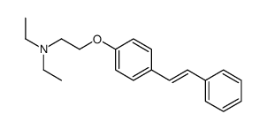 N,N-diethyl-2-[4-[(E)-2-phenylethenyl]phenoxy]ethanamine结构式