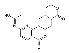 4-(6-Acetylamino-3-nitro-2-pyridyl)-1-piperazinecarboxylic acid ethyl ester结构式