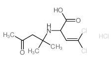 3-Butenoic acid,4,4-dichloro-2-[(1,1-dimethyl-3-oxobutyl)amino]-, hydrochloride (1:1) Structure