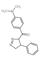 (4-dimethylaminophenyl)-(4-phenyl-4,5-dihydro-3H-pyrazol-3-yl)methanone Structure