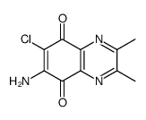 6-amino-7-chloro-2,3-dimethylquinoxaline-5,8-dione结构式
