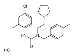 3-(4-chloro-2-methylphenyl)-1-[(4-methylphenyl)methyl]-1-(2-pyrrolidin-1-ylethyl)urea,hydrochloride Structure