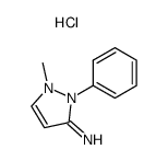 1-methyl-2-phenyl-1,2-dihydro-3H-pyrazol-3-imine hydrochloride结构式