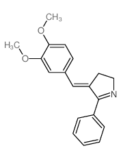 2H-Pyrrole,4-[(3,4-dimethoxyphenyl)methylene]-3,4-dihydro-5-phenyl-, (E)- (9CI) Structure