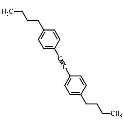1-正丁基-4-[(4-正丁基苯基)乙炔基]苯结构式