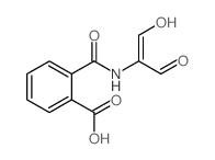 2-[[(E)-1-hydroxy-3-oxo-prop-1-en-2-yl]carbamoyl]benzoic acid structure