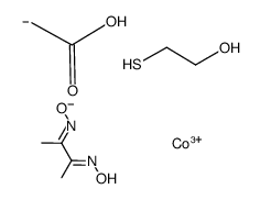 (carboxymethyl)(2-thioethanol)bis(dimethylglyoximato)cobalt(III)结构式