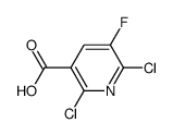 2,6-二氯-5-氟吡啶-3-羧酸结构式