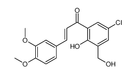 (E)-1-[5-chloro-2-hydroxy-3-(hydroxymethyl)phenyl]-3-(3,4-dimethoxyphenyl)prop-2-en-1-one Structure
