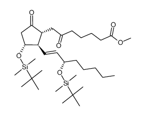 6-Keto-prostaglandin E1 methyl ester bis-tert-butyldimethylsiloxy ether结构式