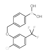 4-[(2’-氯-5’-(三氟甲基)苯氧基)甲基]苯基硼酸结构式