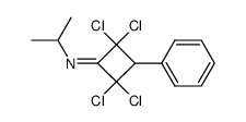 N-isopropyl-N-(2,2,4,4-tetrachloro-3-phenylcyclobutylidene)amine Structure