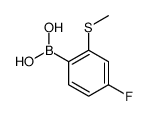 4-氟-2-(甲硫基)苯基硼酸结构式