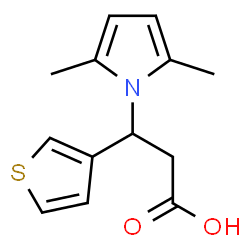 3-(2,5-Dimethyl-1H-pyrrol-1-yl)-3-(3-thienyl)propanoic acid结构式