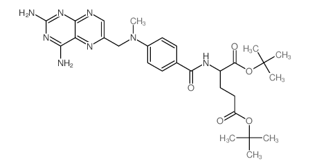 ditert-butyl 2-[[4-[(2,4-diaminopteridin-6-yl)methyl-methyl-amino]benzoyl]amino]pentanedioate结构式