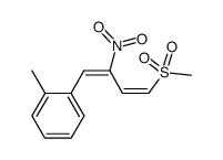 (1E,3Z)-1-(4-methanesulfonyl-2-nitrobuta-1,3-dien-1-yl)-2-methylbenzene结构式