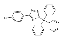 4-(2-三苯甲游基-2H-四唑-5-基)-苯酚结构式