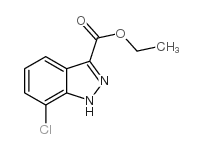 7-氯-1H-吲唑-3-羧酸乙酯结构式
