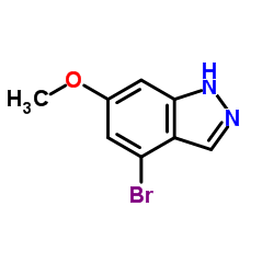 4-溴-6-甲氧基-1H-吲唑结构式