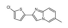2-(5-chlorothiophen-2-yl)-6-methylimidazo[1,2-a]pyridine Structure