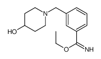 3-(4-HYDROXY-PIPERIDIN-1-YLMETHYL)-BENZIMIDIC ACID ETHYL ESTER Structure