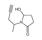 5-hydroxy-1-pent-4-yn-2-ylpyrrolidin-2-one结构式
