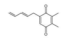 2,3-Dimethyl-5-((E)-penta-2,4-dienyl)-[1,4]benzoquinone结构式