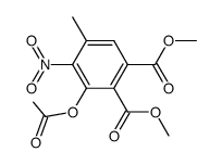 dimethyl 3-acetoxy-5-methyl-4-nitrophthalate Structure