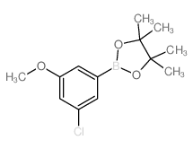 2-(3-氯-5-甲氧基苯基)-4,4,5,5-四甲基-1,3,2-二氧硼杂环戊烷结构式