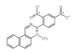 N-[(2-methoxynaphthalen-1-yl)methylideneamino]-2,4-dinitro-aniline结构式