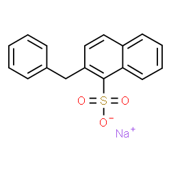 sodium 2-(phenylmethyl)naphthalenesulphonate结构式
