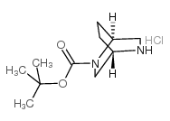 (1S,4S)-2,5-二氮杂双环[2.2.2]辛烷-2-羧酸叔丁酯盐酸盐结构式