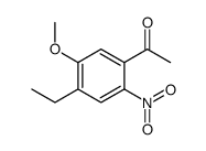 1-(4-乙基-5-甲氧基-2-硝基苯基)-乙酮结构式