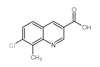 7-氯-8-甲基喹啉-3-羧酸结构式