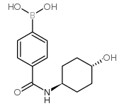 (4-((反式-4-羟基环己基)氨基甲酰基)苯基)硼酸结构式