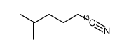 5-methyl-(1-13C)-5-hexenenitril Structure