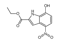 7-羟基-4-硝基-1H-吲哚-2-羧酸乙酯结构式