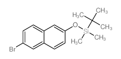 (6-溴萘-2-基氧基)-叔丁基二甲基硅烷结构式
