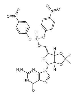 O2',O3'-isopropylidene-[5']guanylic acid bis-(4-nitro-phenyl ester)结构式