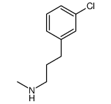 3-(3-chlorophenyl)-N-methylpropan-1-amine结构式
