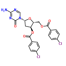 3',5'-二对氯苯甲酰氧基-2-脱氧-5-氮杂胞苷结构式
