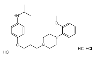 4-[3-[4-(2-methoxyphenyl)piperazin-1-yl]propoxy]-N-propan-2-ylaniline,trihydrochloride结构式