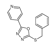 2-benzylsulfanyl-5-pyridin-4-yl-1,3,4-oxadiazole结构式