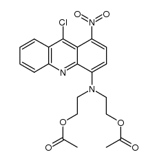 4-[bis(2-acetoxyethyl)amino]-9-chloro-1-nitroacridine Structure