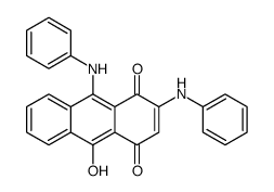 2,9-dianilino-10-hydroxyanthracene-1,4-dione Structure