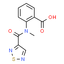 2-(N-甲基-1,2,5-噻二唑-3-甲酰胺基)苯甲酸结构式