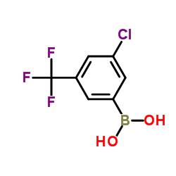 (3-Chloro-5-(trifluoromethyl)phenyl)boronic acid Structure
